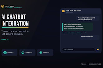 integrate a custom ai chatbot into your website or whatsapp