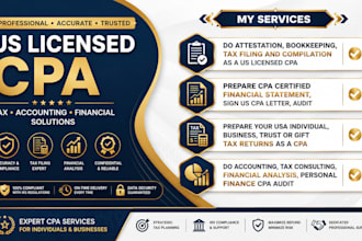 do attestation, bookkeeping, tax filing and compilation as a US licensed CPA