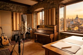 create a custom italian cinematic song with original lyrics
