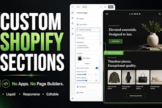 create custom shopify sections without apps