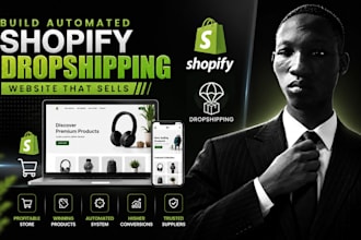 build automated shopify dropshipping website