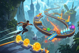 develop a unity endless runner gameor prototype 2d or 3d