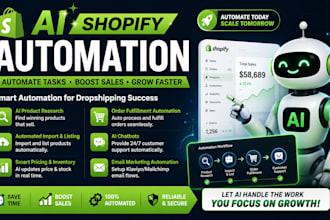 build ai shopify automation system for dropshipping sales