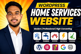 design wordpress contractor, roofing, hvac, plumbing website