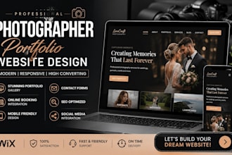 design a photographer portfolio website with online booking