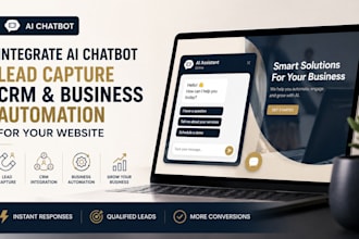 integrate ai chatbot lead capture CRM and business automation for your website