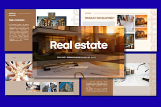 design real estate presentation investor pitch deck, offering memorandum listing
