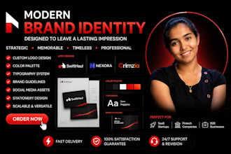 design modern brand identity for saas and b2b businesses