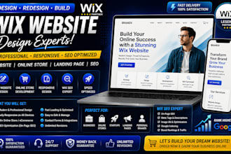 design redesign build responsive wix website online store wix SEO landing page