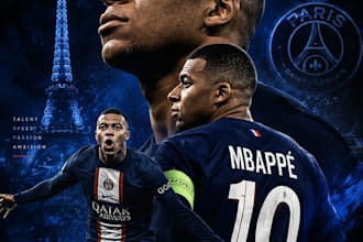 design cinematic football posters