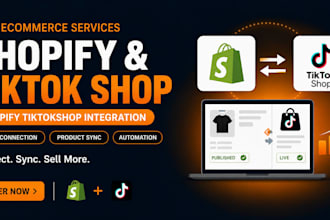 integrate shopify tiktok shop, sync products and set up pixel for dropshipping