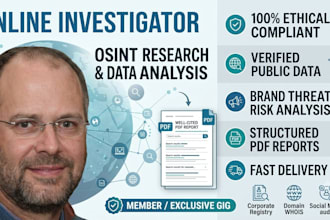 do osint research, public data analysis, and digital due diligence report