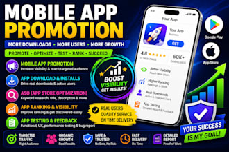 organic USA app install, android ios 1000 mobile app rating review,