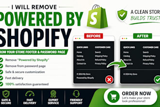 remove powered by shopify from your store footer professionally