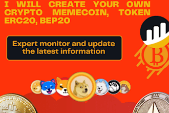 create your own crypto memecoin, token erc20, bep20