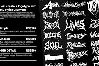 design a custom logotype and lettering design