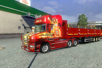make custom trailer, liveries, trucks, custom ets2 mod, ats mod, ets skin, trac