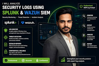 analyze security logs using splunk and wazuh siem