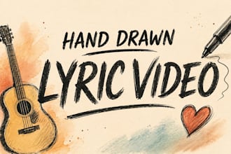 create amazing animated hand drawn lyric video