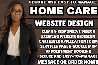 home care website, home health website, caregiver website, senior care website