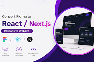 convert figma to next js or figma to react js website