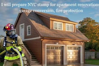 prepare NYC stamp for apartment renovations, garage conversion, fire protection