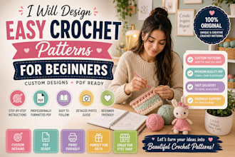 design easy crochet patterns for beginners