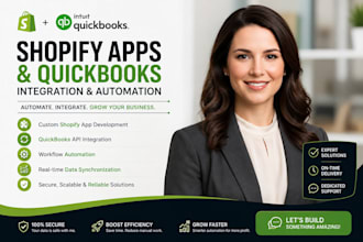 build custom shopify apps or do shopify quickbook API integration and automation