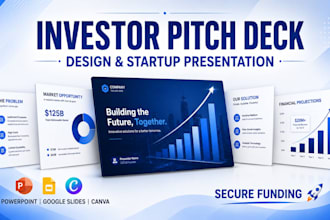 pitch deck design startup pitch, investor presentation, powerpoint google slides