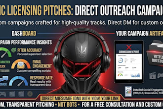 create custom sync licensing pitch emails and agency submission list