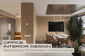 design modern office interior and coworking spaces