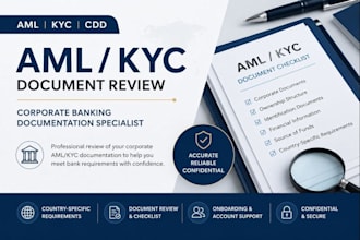 review your corporate kyc and aml documents