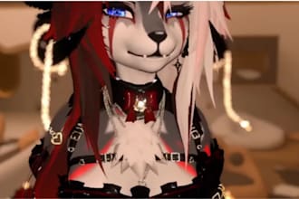 custom furry fbt avatar facial tracking PC quest unity vrm character model