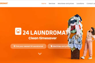 design wix laundromat website laundry sevices dry cleaning website