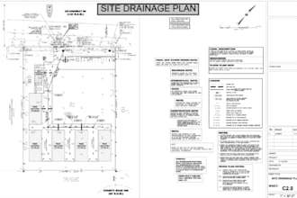 perpare civil 3d drainage and grading plan, erosion control plan, sewer design