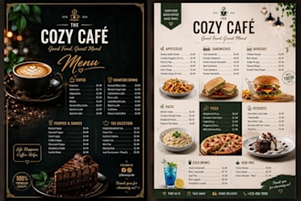design restaurant menu and food menu