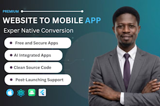 convert website to app, ios app and android app