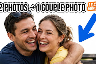 merge your ldr couple selfie into one realistic photo