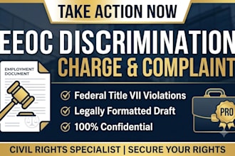 write an eeoc employment discrimination complaint and charge