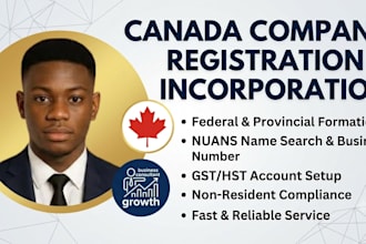 do canada company registration, incorporation, gst, and business setup