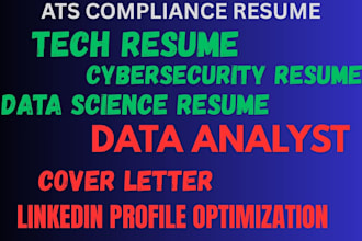 craft tech resume, cybersecurity, data science, data analyst and resume writing