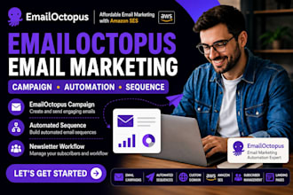 setup emailoctopus email marketing automation custom domain and workflows