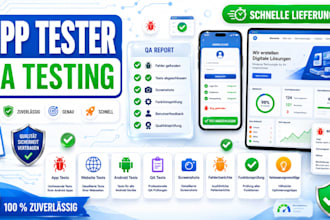 android app und website manuell testen mit detaillierten QA tests