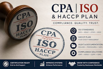 do iso 9001, 45001, 27001, 14001, gmp, hipaa, gdpr, isms audit and documentation