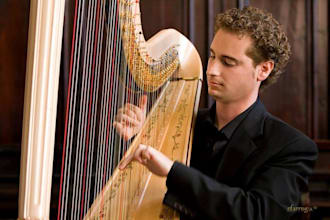 record live harp track for your song or music project