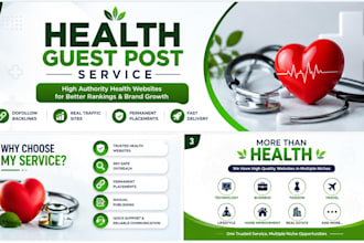 build health backlinks via health guestpost on high da health sites to rank blog