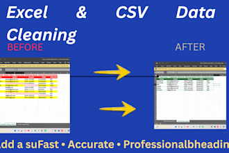 clean and organize your excel and CSV data accurately