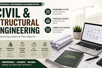 prepare civil and structural engineering letters and plan reports