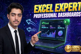 create a professional excel dashboard and data anaysis