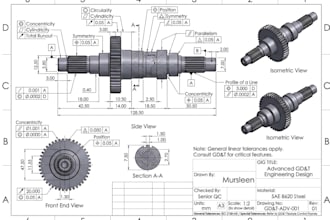convert your sketch or idea into manufacturing ready 2d drawings with gdt